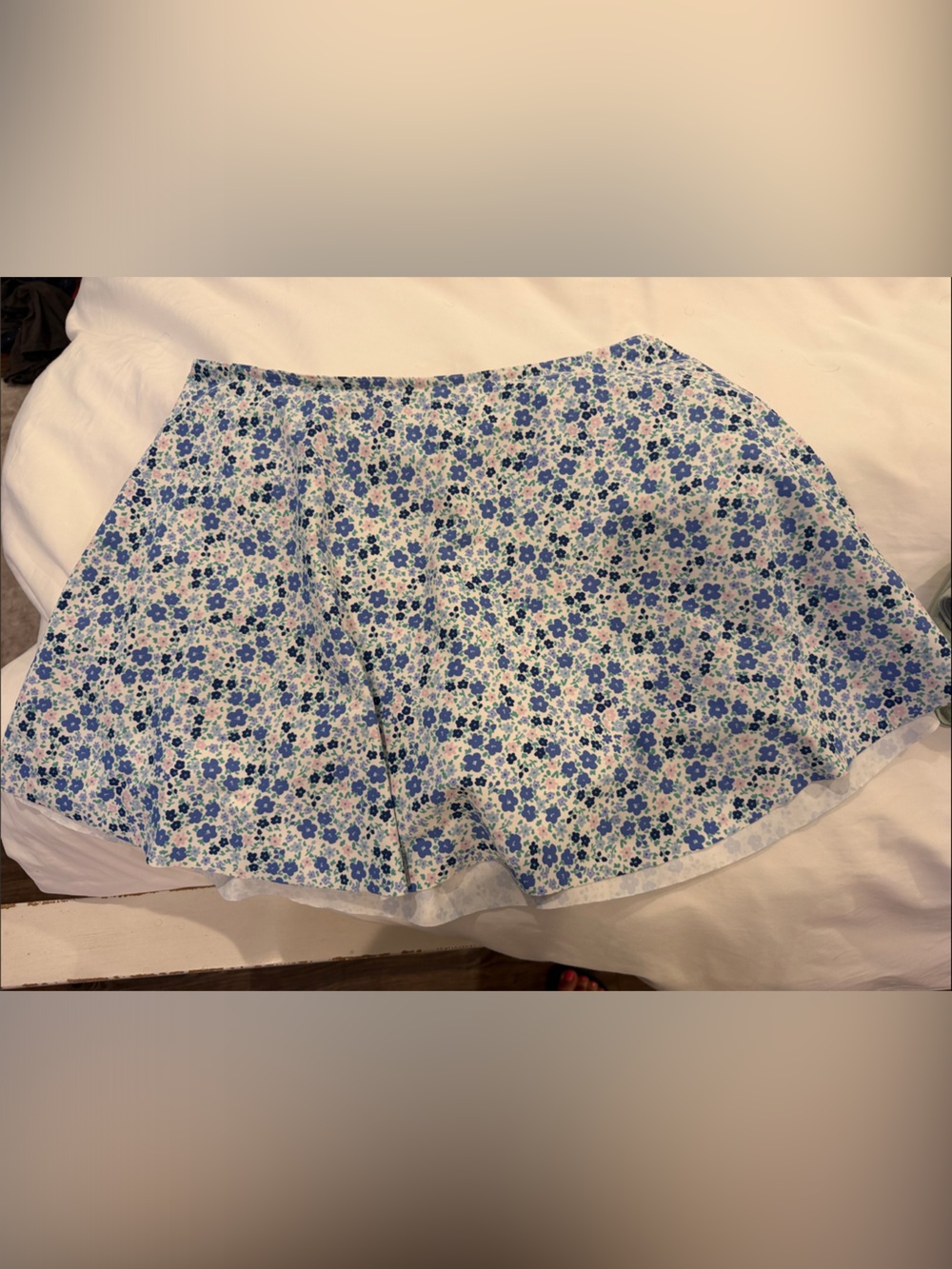 Floral Blue Cotton Women’s Top